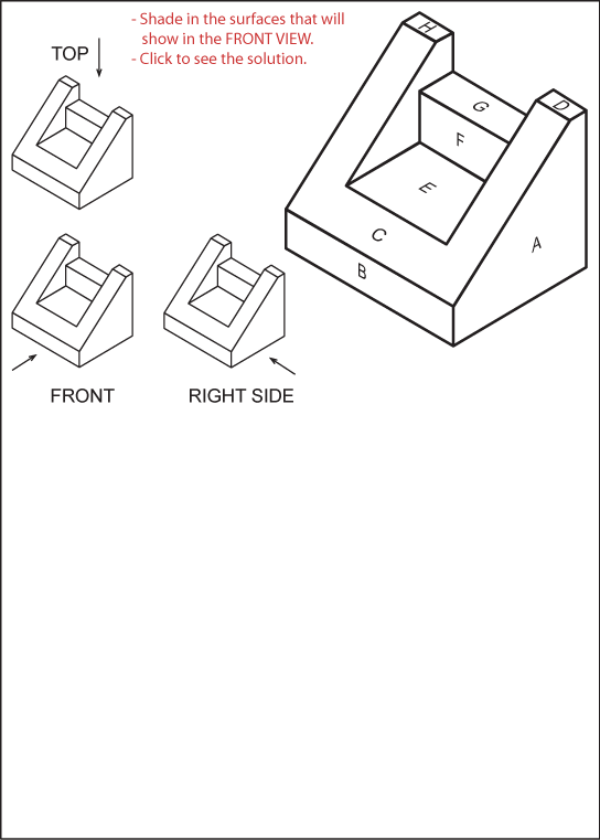 Drawing an Orthographic Projection exercise